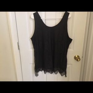 Black Lace Tank Top